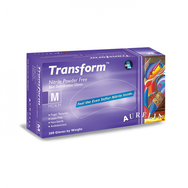 Aurelia Transform Nitril Wegwerphandschoenen Blauw Poedervrij 100 Stuks
